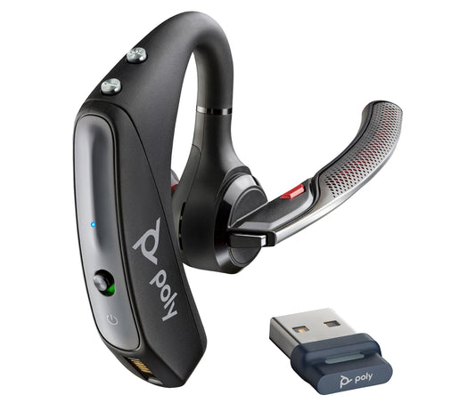Poly 7K2F3AA | Voyager 5200 USB-A Bluetooth Headset with BT700 Dongle