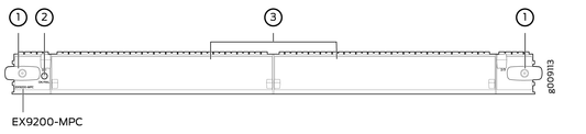 Juniper EX9200-MPC sleek metallic industrial conveyor belt with reinforced end rollers and spaced drive sprockets