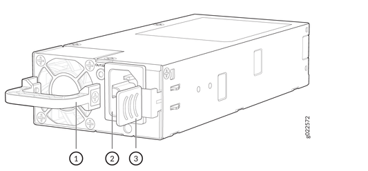 Juniper JPSU-2000-AC-AFO | EX5200 2000W AC Power Supply Module, AFO Front-to-Back