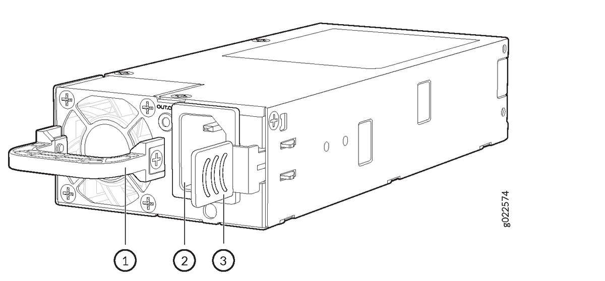 Juniper JPSU-550-AC-AFO | EX5200 550W AC Power Supply, Airflow Out (AFO)