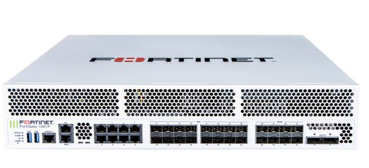 Fortinet FG-1001F | 2U Firewall, 2x 100GE QSFP28, 8x 25GE SFP28, 16x 10GE SFP+