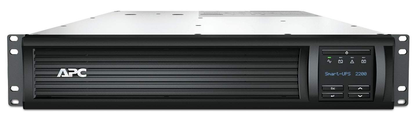 APC SMT2200RMI2UNC | SMT Series Smart-UPS, 2200VA/1980W, Rackmount 2U, 230V, 8x IEC C13 + 2x IEC C19 Outlets, Network Card, AVR, LCD