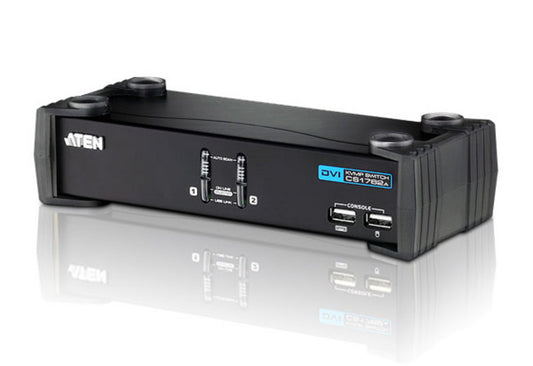 ATEN CS1762A-AT-U | CS1762A 2-Port DVI USB 2.0 KVMP Switch with Audio, 1920x1200