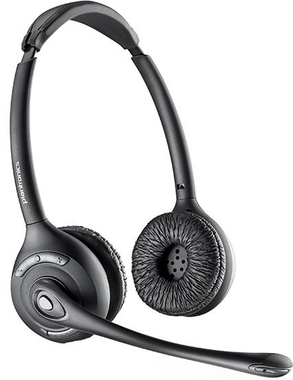 Poly WH350/A spare black wireless headset with adjustable headband, padded earcups
