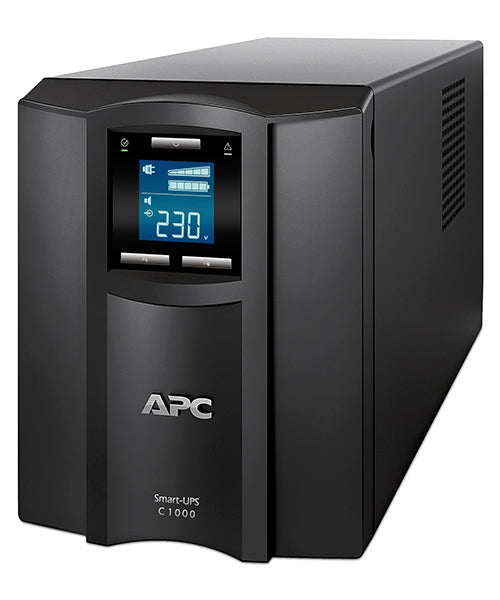 APC SMC1000I | APC Smart-UPS C 1000VA Tower, Line Interactive UPS for Network and Server, 8x IEC C13, USB/Serial, AVR, LCD Display