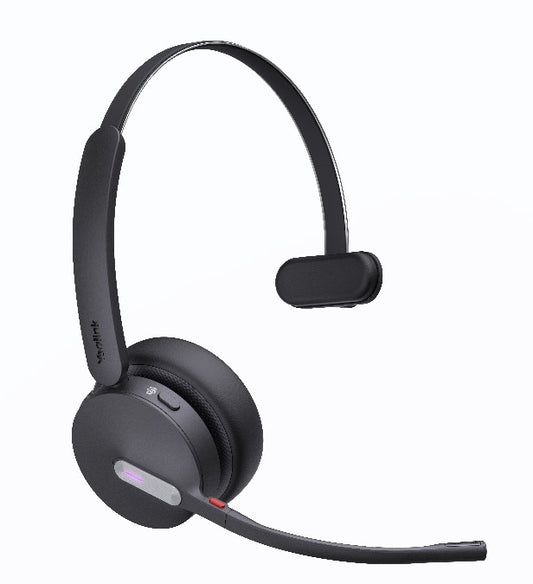 Yealink WH64-M-MS-H | Mono Teams DECT & Bluetooth Headset, 3-Mic Noise Cancellation
