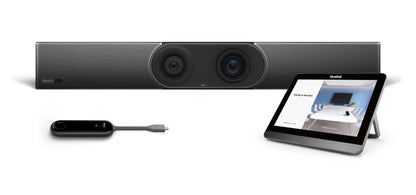 Jabra Panacast 40 black video bar with dual lenses and vidyo logo