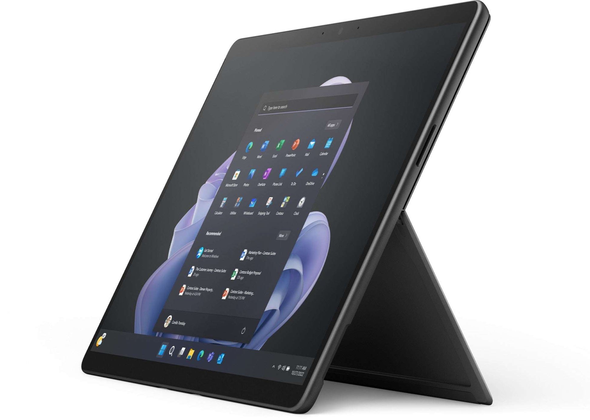 Black Microsoft Surface Go tablet with kickstand, Graphite, 13in i5 16GB 256GB