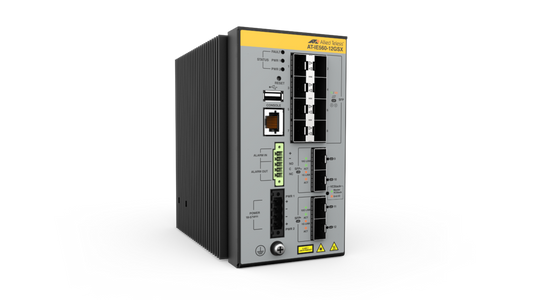 Allied Telesis AT-IE560-12GSX-980 | IE560 12-Port Industrial Layer 3 Stackable Switch, 8x SFP, 4x 10G SFP+, TAA