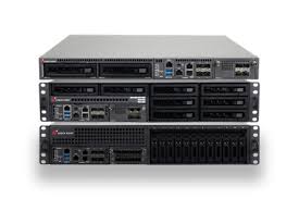 Stacked silver server racks with black front panels and multiple ports for check point quantum smart-1 700-s security appliance
