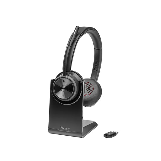 Poly 8L545AA | Savi 7320 UC Stereo DECT Headset, 1880-1900 MHz, Wireless