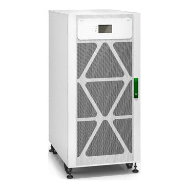 Apc e3mups200khs white tower style 3-phase online ups server rack with digital display and green power indicator light