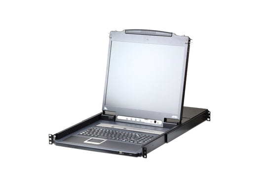 ATEN CL5708IM-ATA-AU | CL5708IM LCD KVM over IP, 17" Single Rail, 8 x KVM Ports, PS/2-USB, VGA