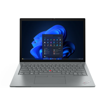 Silver Lenovo ThinkPad L13 Gen 5 2-in-1 with red trackpoint