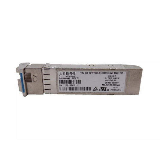 Juniper JNP-SFP-10G-BX40D | BX40D Transceiver, 1330nm Tx, 1270nm Rx, 40km, LC Connector, 10GBASE-BX40D SFP+ Transceiver