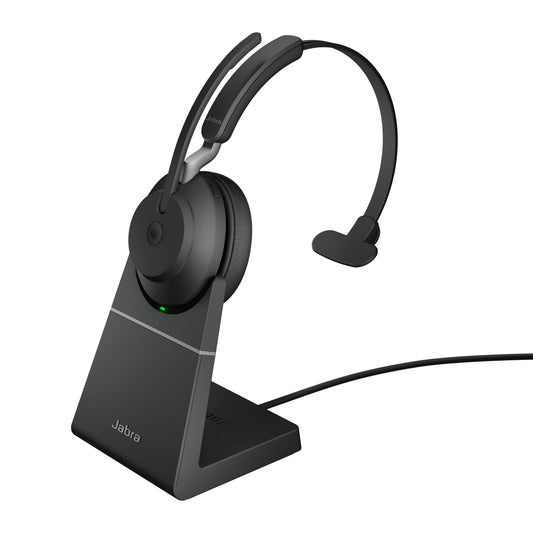 JABRA 26599-899-989 | Evolve2 65 USB-A Mono Headset, Black, MS Certified, Charging Stand