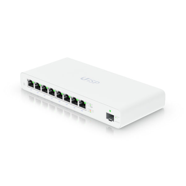 Ubiquiti UISP-R | UISP Router, 8 x 1GbE Ports, 1x 1Gbps SFP, 110W PoE Budget, Fanless