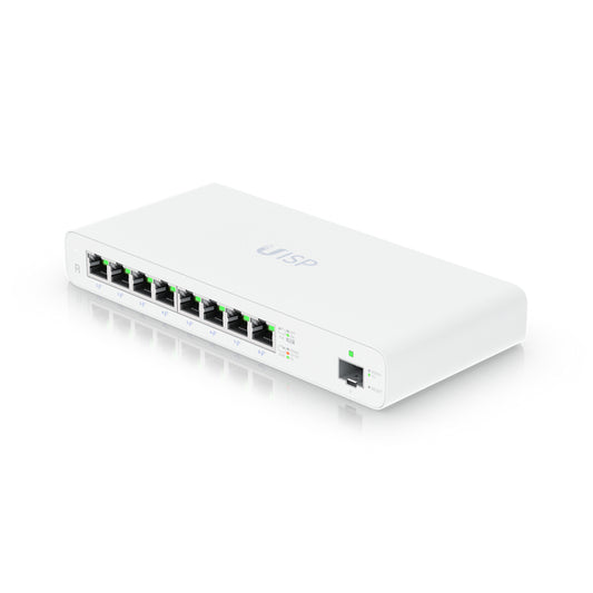Ubiquiti UISP-R | 8 GbE, 1Gbps SFP, 27V PoE, 110W Budget, Fanless Design