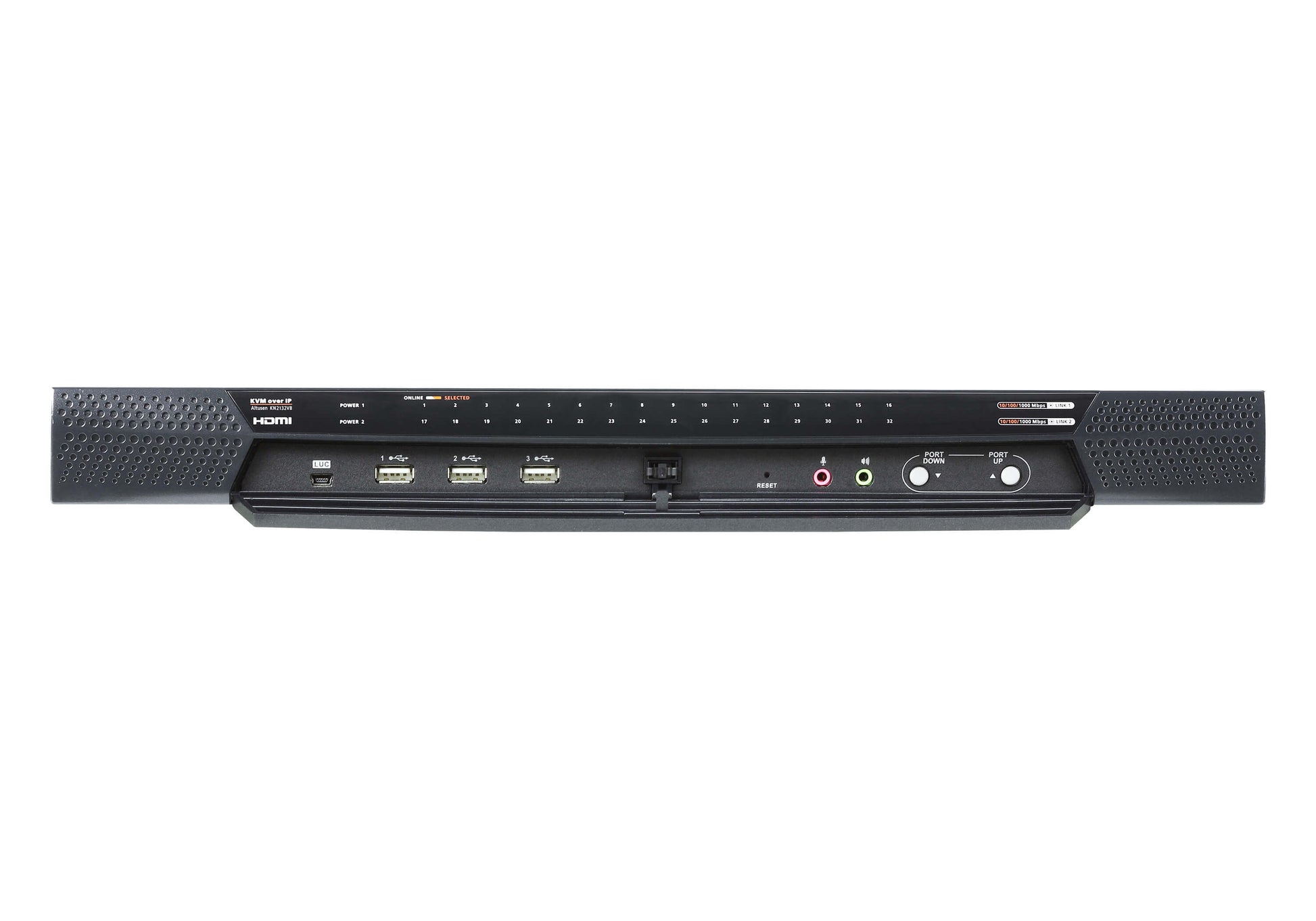 ATEN KN2132VB-AX-U KVM switch back view with HDMI ports and buttons