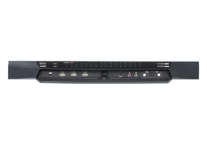 ATEN KN2132VB-AX-U KVM switch back view with HDMI ports and buttons