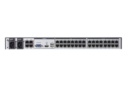 ATEN KN2132VB KVM switch rear with Dell S2015 ports, USB, HDMI