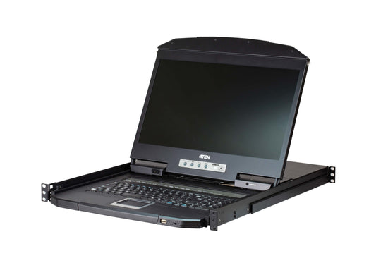 ATEN CL3116NX-ATA-AU | CL3116NX 18.5" LCD KVM Switch, 16 x VGA, 1366x768, 1U Short-Depth