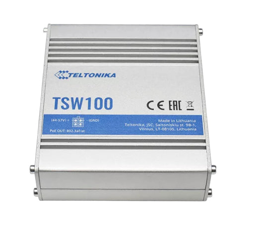Teltonika TSW100 | TSW100 5 x 1GbE PoE Ports, 240V, Industrial Switch