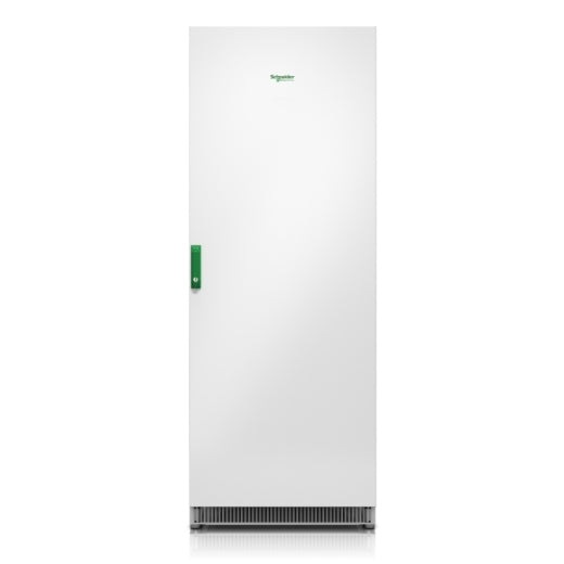 Apc e3mcbc7d easy ups 3m classic battery cabinet tower with white schneider electric refrigerator and green handle