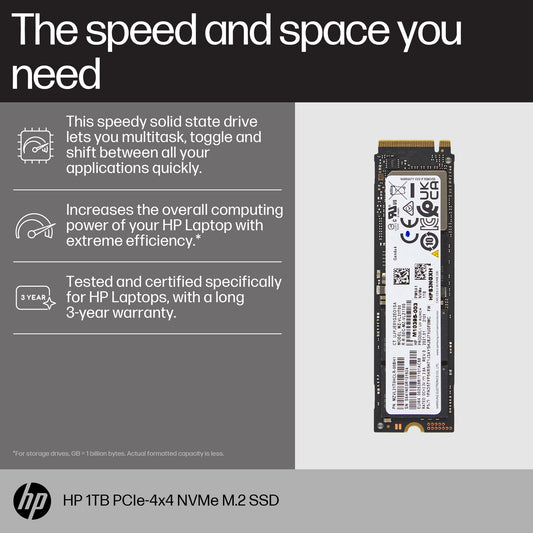 HP 8C4X7AA | 1TB PCIe 4.0 NVMe M.2 SSD, High-Speed Storage Solution