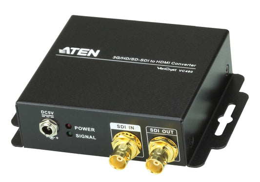 ATEN VC480-AT-U | VC480 SDI to HDMI Converter, 1 x 3G-SDI In, 1 x HDMI Out, 1080p60, Audio Handling