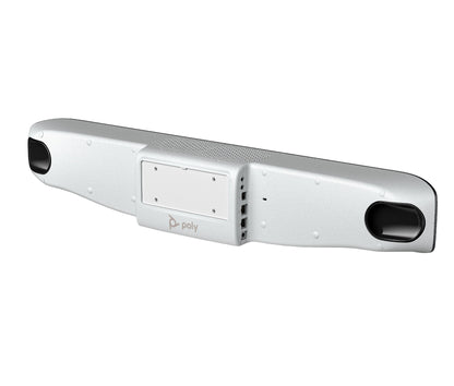Poly Studio V72 USB Video Bar white 4K camera with sleek design and black lenses