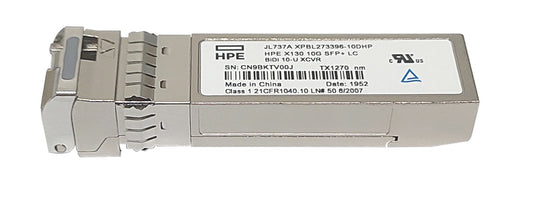HPE JL737A | X130 10G SFP+ BiDi Transceiver, Single-Mode, 10km, LC, Uplink