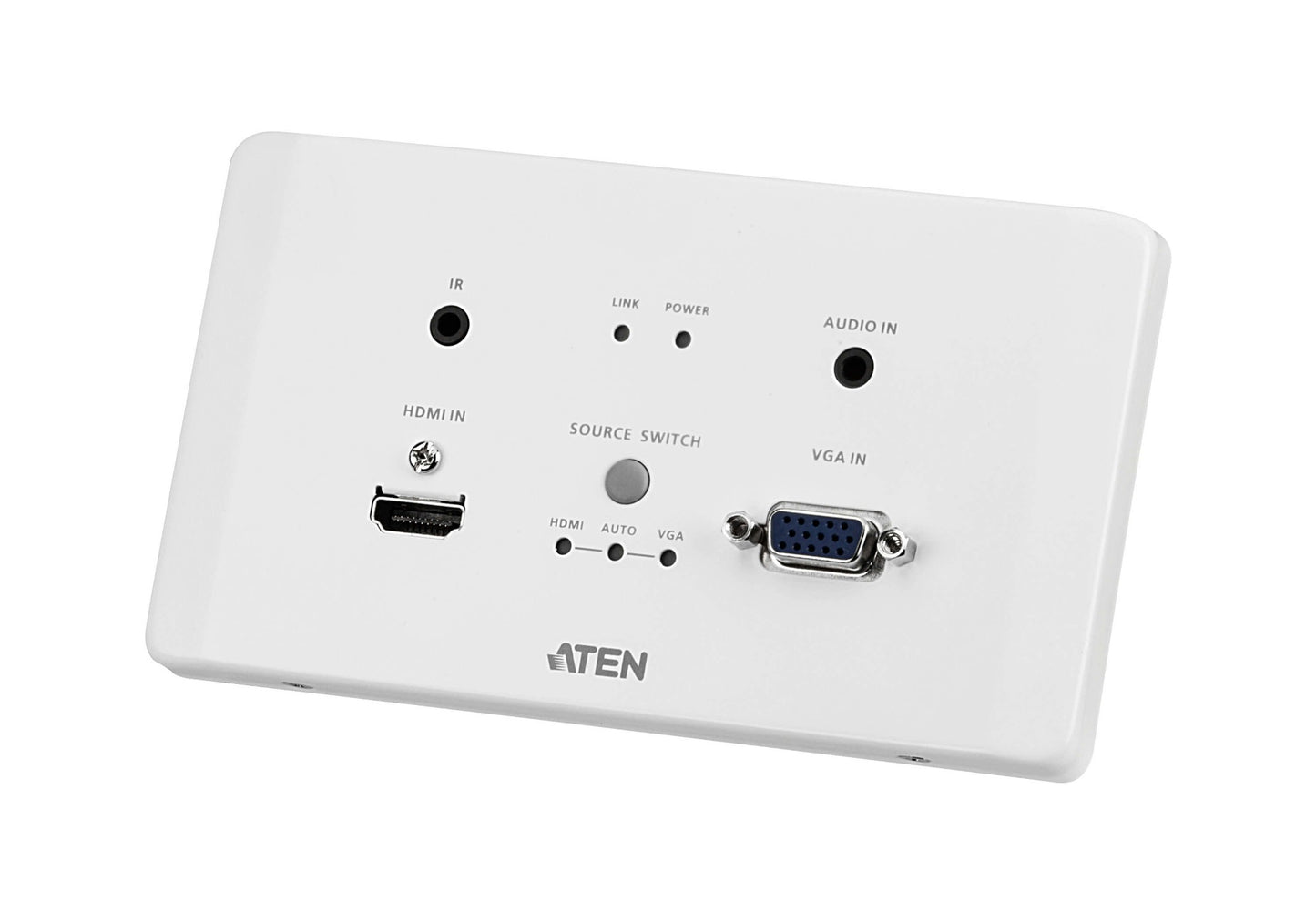 ATEN VE2812AEUT-AT-U | VE2812AEUT HDBaseT Wall Plate Transmitter (HDMI/VGA), 4K@100m, PoH