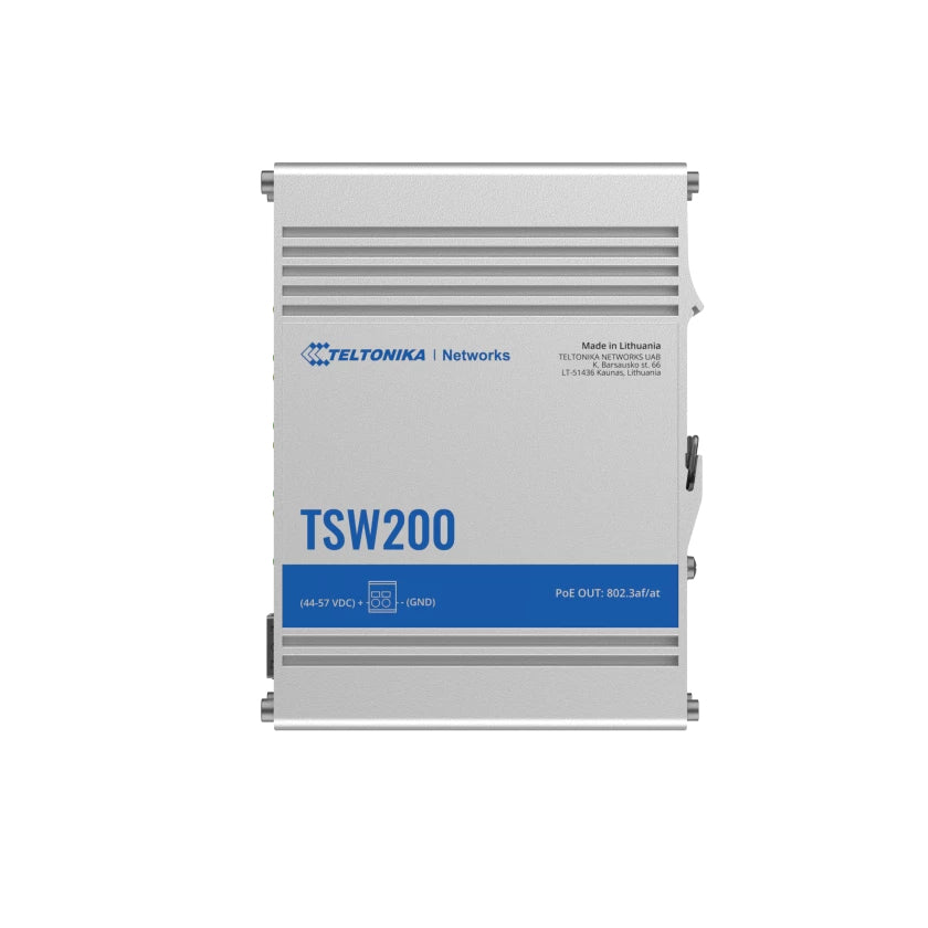 Teltonika TSW200000050 | Unmanaged Gigabit PoE+ Switch, 4 PoE+ Ports, 1 Gigabit Uplink