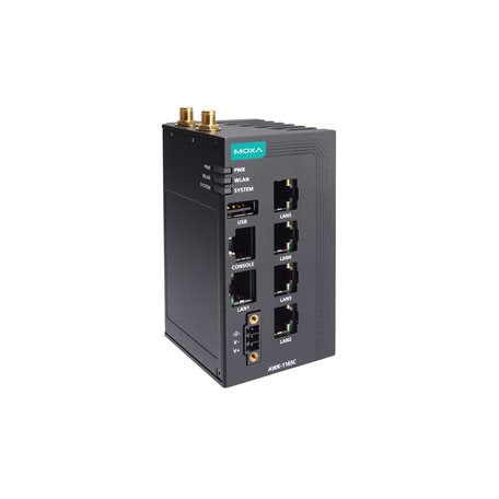Moxa AWK-1165C-UN-T | Industrial 802.11ax Wireless Client, 5-Port 10/100/1000BaseT(X), IP30, UN Band, -40 to 75°C Operating Temp