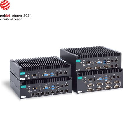 Moxa BXP-A100-E2-T Box Type, Atom X6211E, 8Gb Ddr4, Comx2, Lanx2, Usbx6, Diox4, Vga+Hdmi, 12/24 Vdc
