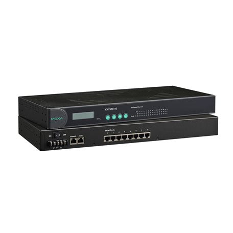 Moxa CN2510-16 | 16-Port RS-232 Async Terminal Server, 100-240 VAC Input, Industrial Edge Connectivity, CN2510 Series