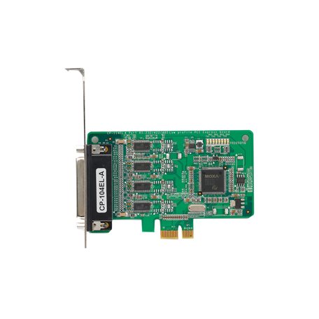 Moxa CP-104EL-A-DB25M | 4-Port RS-232 Low-Profile PCI Express x1 Serial Board with DB25 Male Cable, Industrial Edge Connectivity