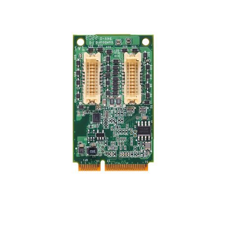 Moxa CP-104N-T/KC 104N Mini PCIe RS-232 serial board with green PCB and gold edge connector