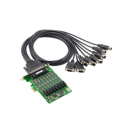 Moxa CP-118E-A-I w/o cable | 8-Port RS-232/422/485 PCI Express x1 Serial Board with 4kV Surge Protection, 2kV Isolation, Industrial Use