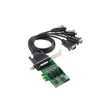 Moxa CP-134EL-A-I w/o cable | 4-Port RS-422/485 Low-Profile PCI Express x1 Serial Board, 4 kV Surge Protection, 2 kV Electrical Isolation