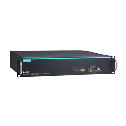 Moxa DA-720 HDD Kit with black DA-72F industrial PC and teal accents