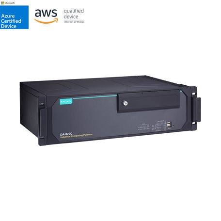 Moxa DA-820C-KLXL-HH-T (USI) | 820C Industrial PC, 40 to 70°C, 4 x 1GbE, 2 x HDMI, Xeon E3, DA