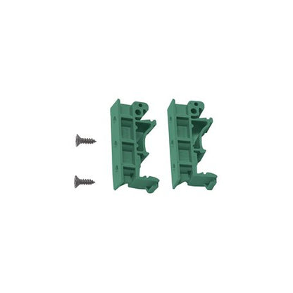 Moxa UC-8220 DIN-rail mounting kit with green terminal blocks and M3 screws