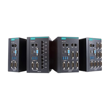 Moxa DRP-C100-C1-6C-T Din-Rail Type, Celeron 6305E, 8Gb Ddr4, Comx8, Lanx2, Usb 3.0X3, Vga+Hdmi, 12/24 Vdc