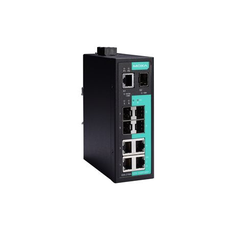 Moxa EDS-210A-1GSFP-1SFP-T 10-Port Unmanaged Gigabit Ethernet Switch, 1Gsfp, 1Sfp, 8 Fasttp -40 To 75C