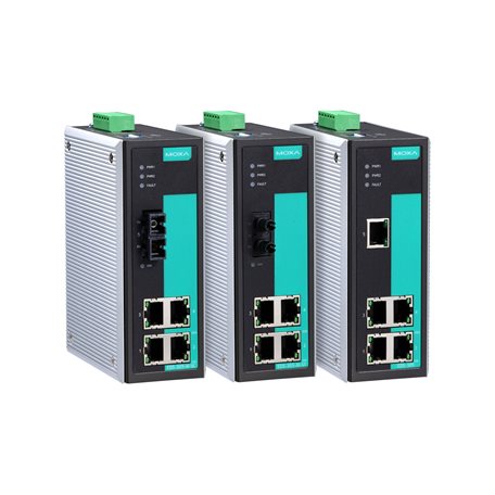 Moxa EDS-308-SS-SC Unmanaged Ethernet Switch With 6 10/100Baset(X) Ports, 2 100Basefx Single-Mode Ports With Sc Connectors, Relay Output Warning, 0 To 60 C Operating Temperature