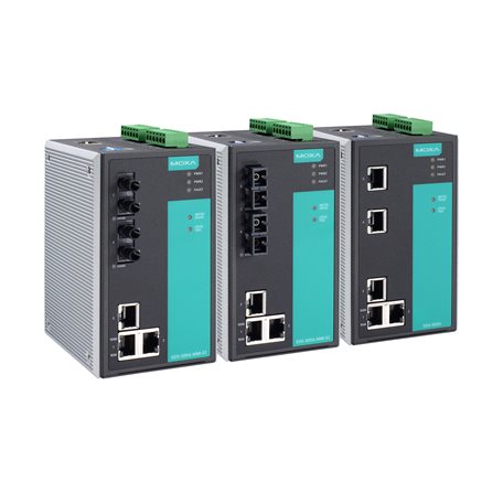 Moxa EDS-505A-MM-ST Managed Ethernet Switch With 3 10/100Baset(X) Ports, 2 100Basefx Multi-Mode Ports With St Connectors, 0 To 60 C Operating Temperature