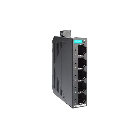 Moxa EDS-G2005-ELP | 5-Port Unmanaged Gigabit Ethernet Switch, 10/100/1000 BaseT(X), 12/24/48V Input, Plastic Housing, -10 to 60°C