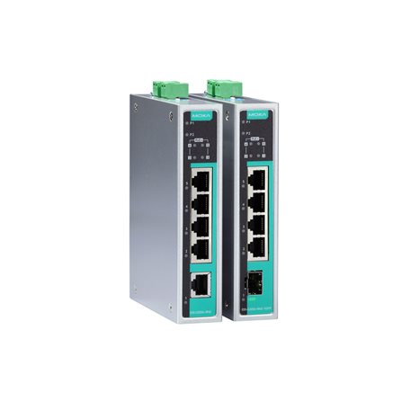 Moxa EDS-G205A-4PoE-T Unmanaged Gigabit Poe Switch With 4 Poe 10/100/1000Baset(X) Ports, 1 1000Baset Port, -40 To 75 C Operating Temperature